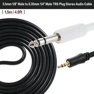 6.35 to 3.5, 6.35mm 1/4 inch to 3.5mm 1/8 inch Audio Stereo Cable for iPod, Laptop,Home Theater Devices, and Amplifiers