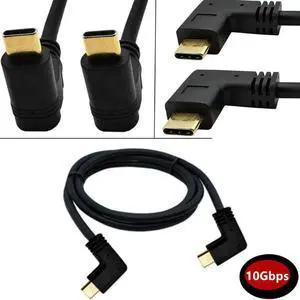 90° Angle  usb 3.1 Type C to usb-C Cable (5A)  type-c  Quick Charger and data cable