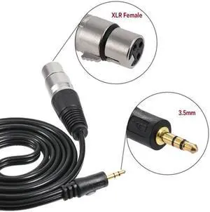 3.5mm Jack To XLR Cable 1.5m Male To Female Professional Audio Cable For Mixer Microphones Speakers Computer Cellphone