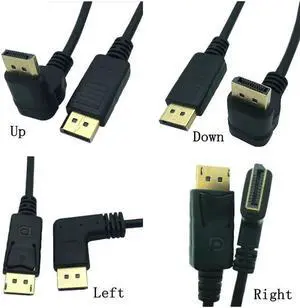90 Degree DP  Cable Up Down Left Right Angled DisplayPort  Male to Display Port Male Extension Computer Cable