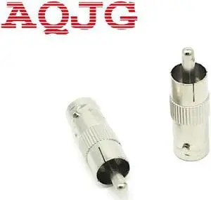 10x RCA Male to BNC Female Jack Connector Adapter Coupler Plug for CCTV Camera