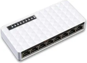 8 port PoE Switch 6+2 15V 6A POE 10/100M ethernet SPOE Injector Power for Cameras AP 150M 90W Plastic shell