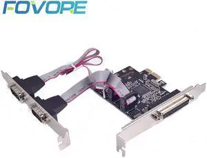 Adapter Serial DB9 RS232 Parallel DB25 PCI-e Adapter 2 port Serial DB9 RS232 Parallel DB25 to PCI-e RS-232 DB25 25Pin Converter