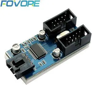 1pcs Motherboard USB 9Pin Interface Header Splitter 1 to 2 Extension Cable Adapter 9 pin 9-Pin USB HUB Connector
