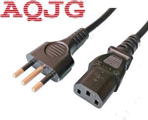 1pcs/lot 1.5m 3 pin 3X075MM Round AC Laptop Power Cord Adapter Cable for Italy