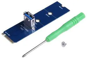 NGFF M.2 to USB 3.0 PCI-E Riser Card M2 M Key Motherboard to USB3.0 Extender Raiser Adapter for 2242/2260/2280 for BTC Mining