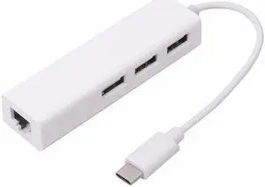 USB 3.1 Type C Hub with RJ45 LAN 3 Ports Adapter For  12 inch Macbook, Google  Chromebook Pixel, usb3.1