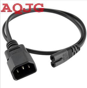 Standard Molded IEC 320 C14 Socket to IEC C7 Plug AC Power Adapter Cable 30cm