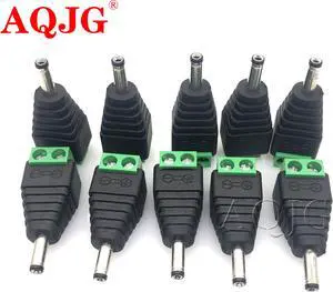 10Pcs Male DC Power Plug Connector 1.35mm x 3.5mm 3.5*1.35mm (Screw Fastening Type) Needn't Welding DC Plug Adapter