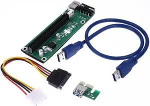 PCI-E Graphics Card Riser USB3.0 Cable PCI-E 1X to 16X Extender for GPU BTC