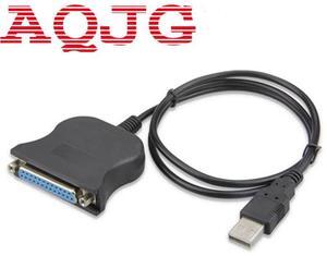 USB 1.1 to DB25 Female Port Print Converter Cable LPT Black Usb to 1284 Cable For win7win8xp Computer to Priter