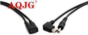 Universal Mini Usb 5pin female to male Splitter DC 3.5*1.35  male USB charging Cable For electronic dog GPS navigation Line