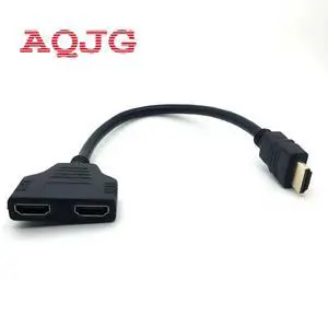 30CM V1.4 1080P HDMI Male to 2 Female Port 1X2 1 In 2 Out Splitter Cable Switch Adapter Converter for HDTV Tablet XBOX