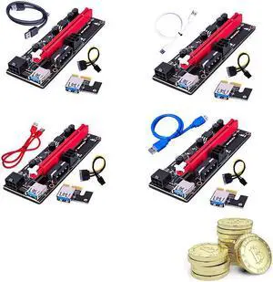 6pin PCI-E Riser Express USB3.0 1X To16X Extender Riser Card Adapter 6 Pin Power Cable Graphics Card Extension Cable