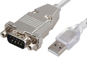 USB to RS232 DB9 Serial Cable Male A Converter Adapter with CH340 Chipset for Win10  Metal Shell