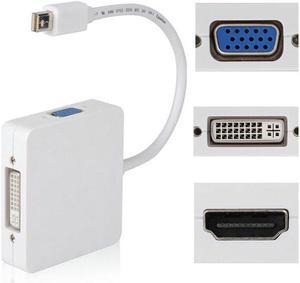 3 in 1 Mini DP to HDMI-compatible  DVI VGA Triple Adapter Cable for Apple iMac MacBook Pro Air
