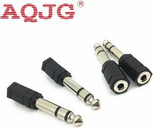 Jack 6.35 mono 6 corners AUDIO CONNECTOR&ADAPTER 6.35MM MONO PLUG TO 3.5 STEREO/MONO JACK 4PCS/LOT