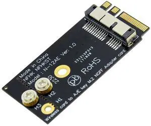 BCM94360CS2 BCM943224PCIEBT2 12+6 Pin Bluetooth Wifi Wireless Card Module to NGFF M.2 Key A / E Adapter for Mac OS