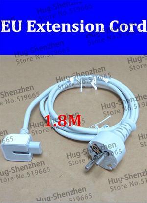 Euro EU Plug 1.8M AC Power Adapter Extension Cable Cord for Apple iPad Macbook Air Pro Charger Adapter