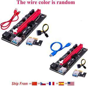 2021 PCI-E pcie Riser 009 Express 1X to 16x Extender 60CM PCI E USB Riser 009S Dual 6Pin Adapter Card SATA 15pin for BTC Miner