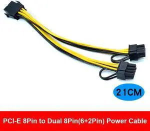 PCI-e 8pin to Dual 8Pin / PCIe 8pin-2x(6+2pin) Graphics Video Card Power Cable PCI Express power splitter cable Computer Cable