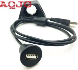 For Car Dashboard Mounting Panel Installation USB Extension Adapter M/F Cable Lead