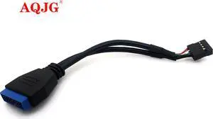 USB 3.0 to USB 2.0 Front Adapter Cable 9Pin Female to 20Pin Male Wire for PC Chassis Black 16cm USB 3.0 to USB 2.0 Front Adapter Cable 9Pin Female to 20Pin Male Wire for PC Chassis Black 16cm