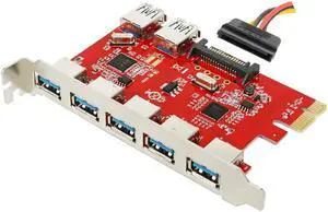 Pci-Express 5-Port USB3.0 External +2 Port USB3.0 Desktop USB3.0 Expansion Card pcie usb 3.0 5+2
