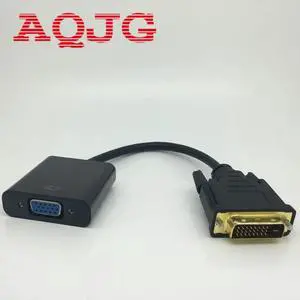 DVI-D 24+1 Pin Male to VGA 15Pin Female Converter Video Monitor Adapter Connector Active Cable Electrical Equipment