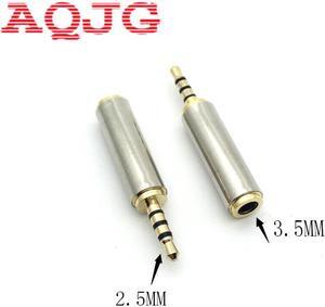 1pc Gold 2.5 mm Male to 3.5 mm Female audio Stereo Adapter Plug Converter Headphone jack