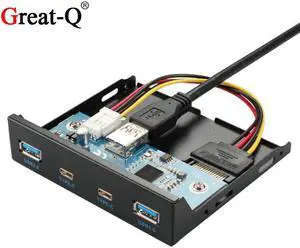 GL3520 3.5 Inch Floppy Drive Front Panel USB Hub 2* USB 3.0 + 2 * USB 3.1 Type C For Desktop Computer GL3520 3.5 Inch Floppy Drive Front Panel USB Hub 2* USB 3.0 + 2 * USB 3.1 Type C For Desktop Computer