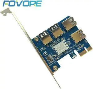 PCI express to PCI-E Adapter 1 Turn 4 PCI E Slot 1x to 16x USB 3.0 Mining Special Riser Card PCIe Converter for BTC Miner Mining
