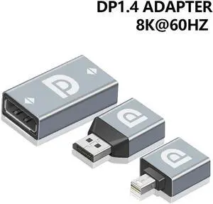 HD DP Video Converter DP1.4 To DP Female Mini DP Adapter Support 8K@60Hz For Laptop Computer Monitor Home Projector