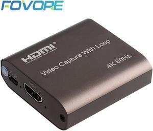4K 60hz Loop Out HDMI Capture Card Audio Video Recording Plate Live Streaming USB 1080p 60fps Grabber for PC PS4 Game DVD Camera