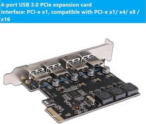 4 Port USB 3.0 PCIe Expansion Card PCI Express PCIe USB Hub Adapter SSU U3V04S 4-port USB3.0 Controller