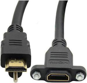 Gold Plated HDMI-compatible  Extension Cable Male to Female With Screw Panel Mount V1.4 1080P For HDTV PS3 XBOX 360