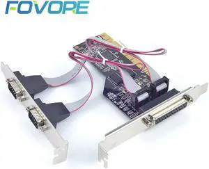 Serial Parallel PCI Adapter 2 portDB9 RS232 DB25 25Pin Printer cable PCI  adapters RS-232 Converter Card