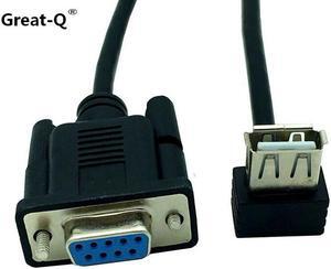 Great-Q  5pcs RS232 DB9 Female to USB 2.0 A Female Serial Cable Cord Adapter Converter 8" Inch 25cm  wholesale