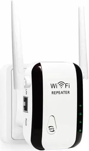 WiFi Signal Amplifier Wireless Repeater 300M WiFi Repeater WiFi Range Extender with Dual Antennas for Home Office
