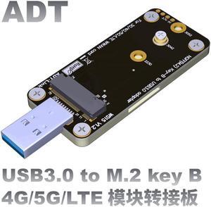 Brand  NGFF M.2 Key B To USB3.0 Adapter Board For 3G/4G/5G LTE 3042 3052 WWAN Card Large Volatge USB3.0 To M.2 Riser Card