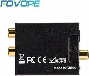 Digital Optical Toslink SPDIF Coax To Analog RCA Audio Converter Adapter