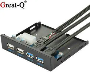 USB 2.0 USB 3.0  Front Panel USB3.0 Hub Splitter Internal Combo Bracket Adapter for Desktop 3.5 Inch Floppy Bay