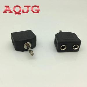 3.5mm Jack 1 to 2 Double Earphone Headphone Y Splitter Cable Cord Adapter Plug for MP3 Phone Black Color