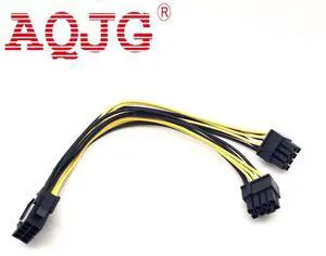 8 pin Female to dual PCI-E PCI Express 8pin ( 6+2 pin ) Male power cable wire For graphics card BTC Miner P15