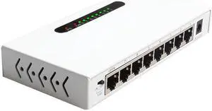 8 Port Network Gigabit Switch 10/100/ 1000Mbps Fast Ethernet Switcher Lan Hub Full/Half duplex  support VLAN metal shell