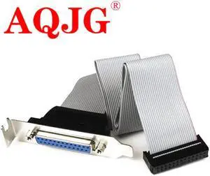 Parallel Port Printer DB25 Female to IDC 26 Pin Male Connector Header Cable Panel Slot Plate