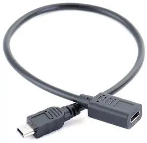 30cm Mini USB Male to Type-c Female Charge Data Adapter Cable Cord Adapter