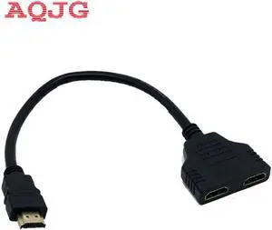 1080P 2 Port HDMI Splitter 1 In 2 Out Male to Femal Video Cable Adapter hdmi Switch Converter For Audio TV DVD