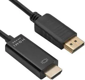 1080P DisplayPort 1.4 Cable DP to HDMI-compatible  Adapter Display Port Connector Converter Cord for Dell  1.8M