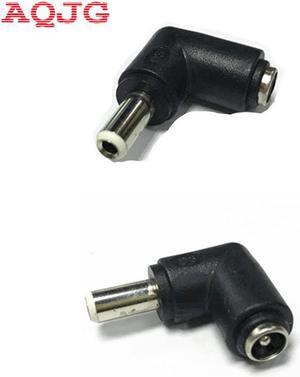 10pcs/lot 90 degree round hole DC5.5 * 2.1 female to 5.5 * 2.5MM Adapter DC jacks For computer Laptop Power Connctor